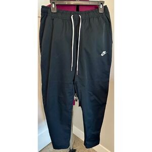 Nike Mens Sportswear Woven Track Pants Black Tapered Joggers Large RN56323